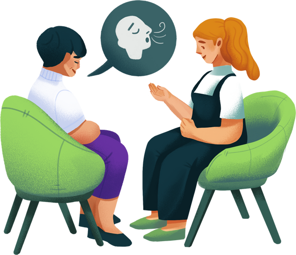 Textured Handdrawn Mental Health Consultation