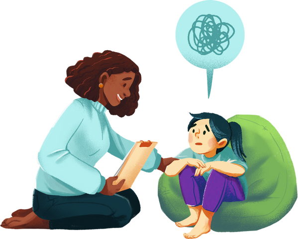 Textured Handdrawn Mental Health Consultation